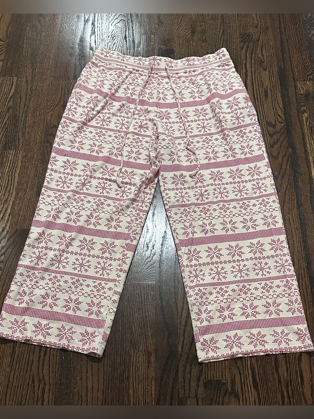 Kate Quinn Fair Isle Snowflake Wide Leg Pajama Lounge Pants – XXL